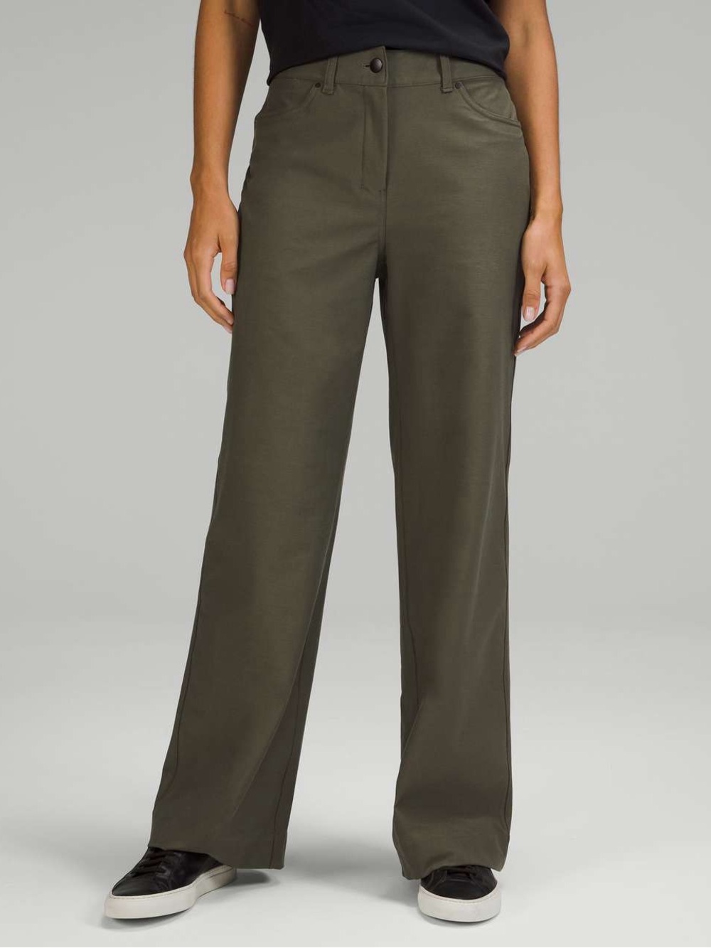 Lululemon City Sleek 5 Pocket Wide Leg Pant Carob Brown Sz 27 EUC $128 MSRP